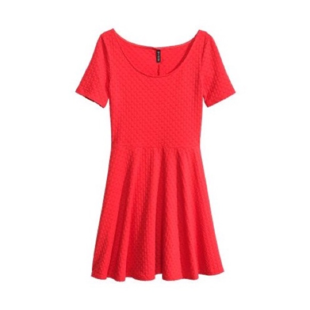 Short Sleeve Red Dress